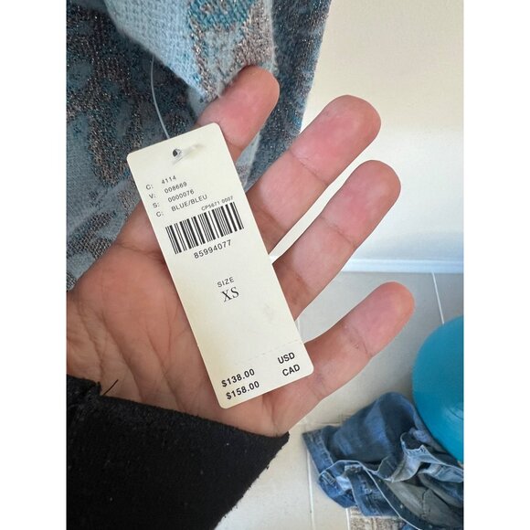 NWT ANTHROPOLOGIE powder blue bell-sleeve turtleneck  sweater SMALL - Picture 5 of 8